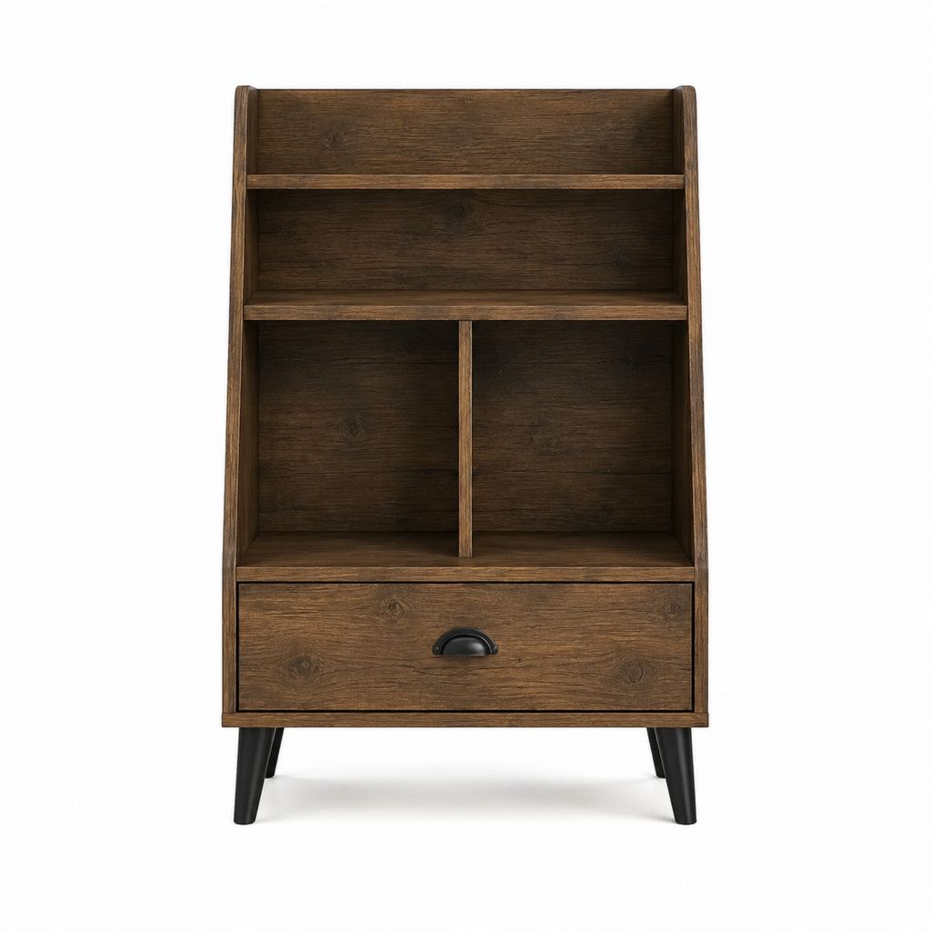 Bücherregal mit Schublade dunkelbraun MDF rechteckig 70 x 35 x 150 cm