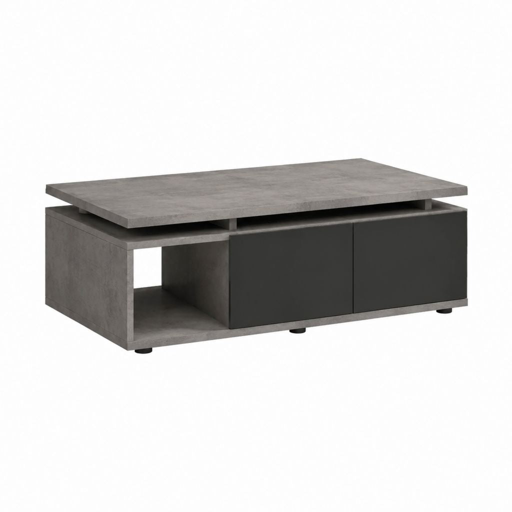 Couchtisch Grau Anthrazit Spanplatte Rechteckig mit anhebbarer Tischplatte 100 x 60 x 40 cm